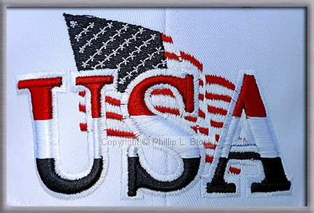 Patriotic Baseball Cap Emblem