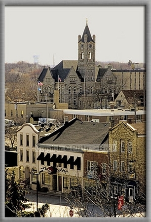 Old Ozaukee County Courthouse Overlooking Downtown Port Washington