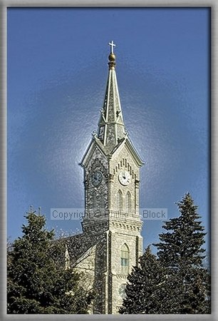 St. Mary's Church Steeple, All Aglow