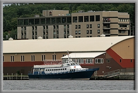 M/V Keweenaw Star moored near Dee Stadium in Houghton, MI