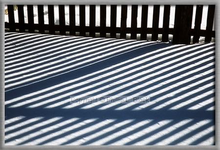 Fence, Snow, and Shadows