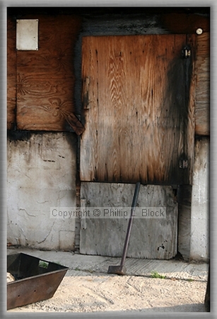 Smokehouse Door and Splitting Maul