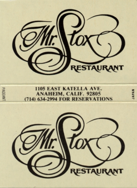 Mr. Stox Restaurant - Anaheim, CA