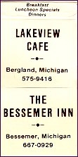 Lakeview Cafe - Bergland, MI