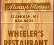Wheeler's Restaurant - Standish, MI