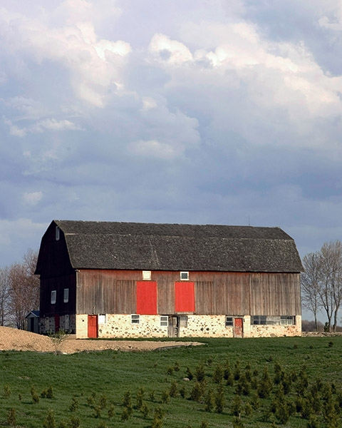 Orange Doors, Stormy Sky - Waukesha County, WI