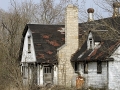 Barn roof house, early spring - Menomonee Falls, WI