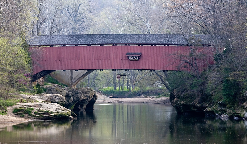 Narrows Covered Bridge (1882) - Parke County, Indiana