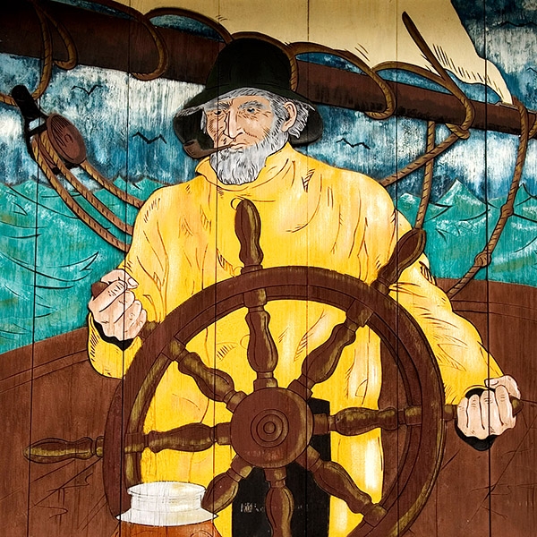 Old Fisherman painting