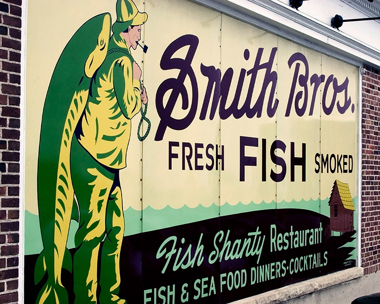 Smith Bros. Fish Shanty sign
