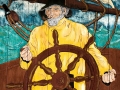 Old Fisherman painting