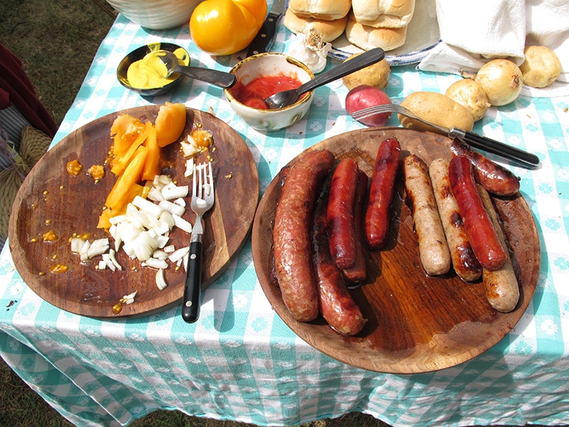 Camp lunch at the Revolutionary War Re-enactment