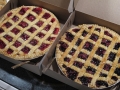 Fresh cherry and berry pies