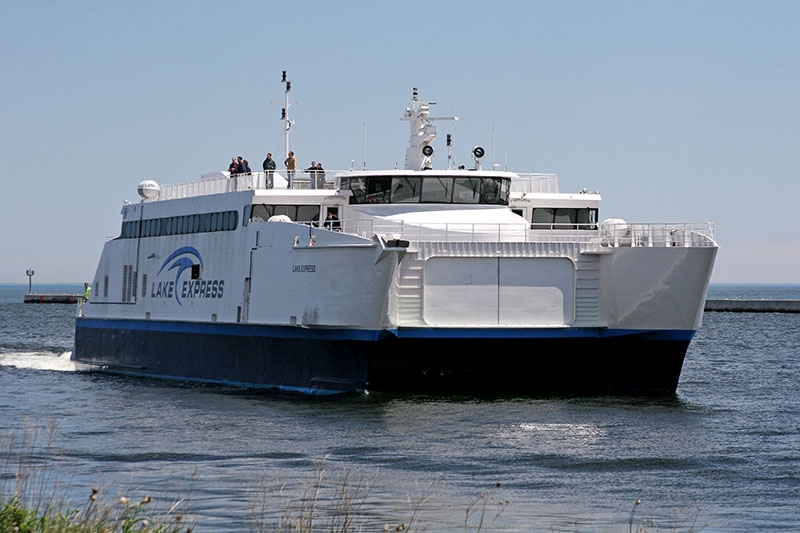 Lake Express Car Ferry entering Milwaukee