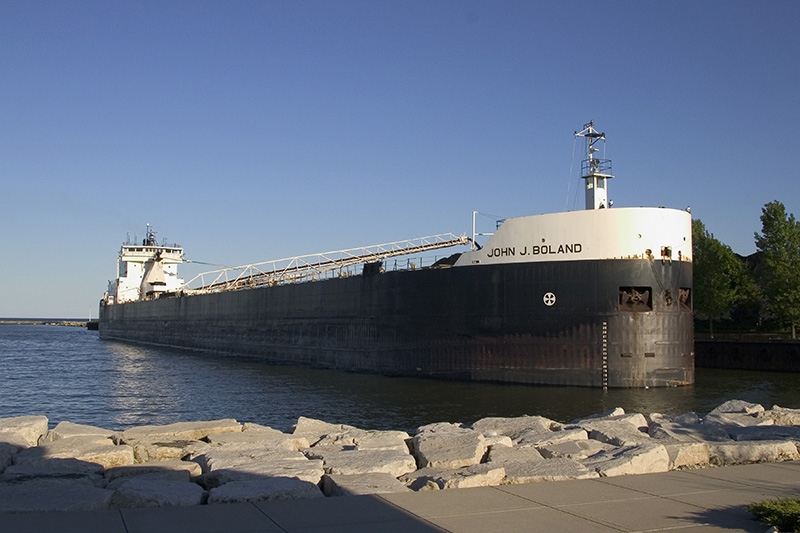 The last coal boat: bulk freighter John J. Boland - Port Washington, Wisconsin