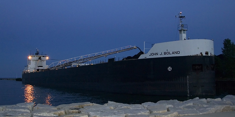 The last coal boat: bulk freighter John J. Boland - Port Washington, Wisconsin