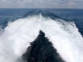 Lake Express Car Ferry - Wake at 40 mph on Lake Michigan
