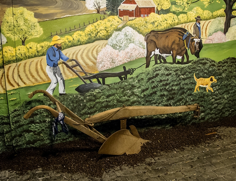 Farm Mural and Plow