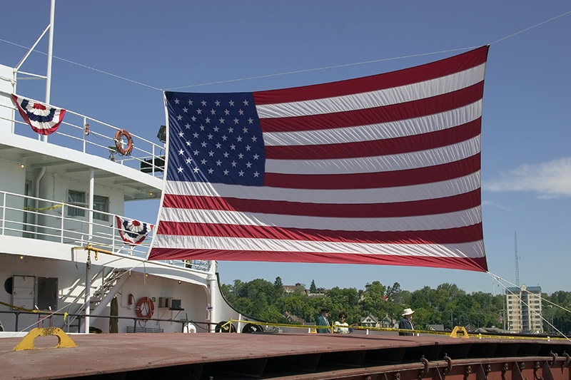 U.S. Flag aboard the Steamer Herbert C. Jackson - Port Washington, Wisconsin