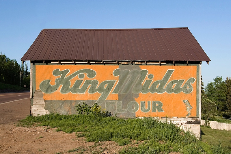 King Midas Flour Sign on Garage - Hancock, Michigan