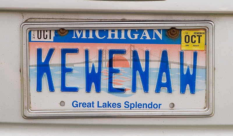 Keweenaw License Plate