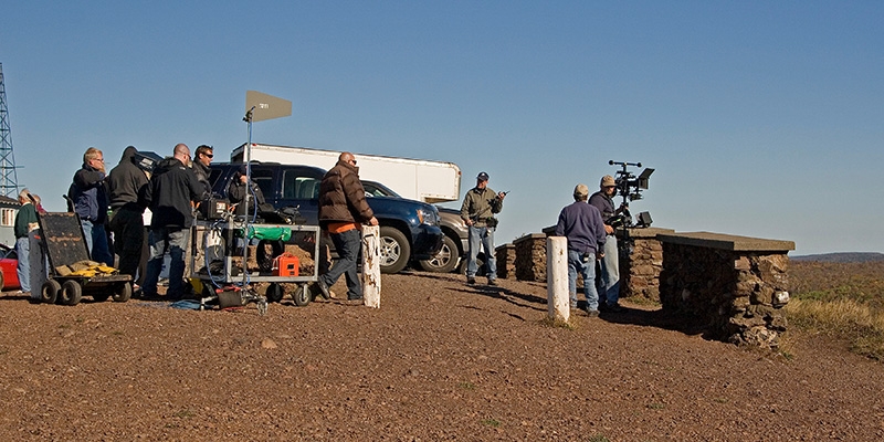 Film Crew shooting 'Travel Michigan' promo - Brockway Mountain - Keweenaw County, Michigan