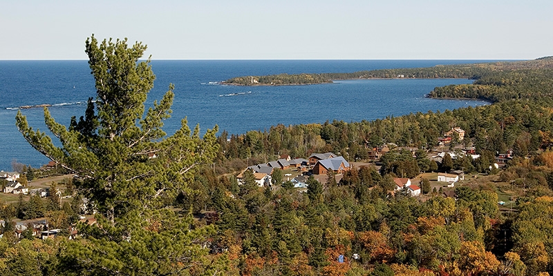 Brockway Mountain Drive overlooking Copper Harbor - Keweenaw County, Michigan