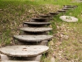 Wooden Stairsteps made from Cable Spools - Lac La Belle
