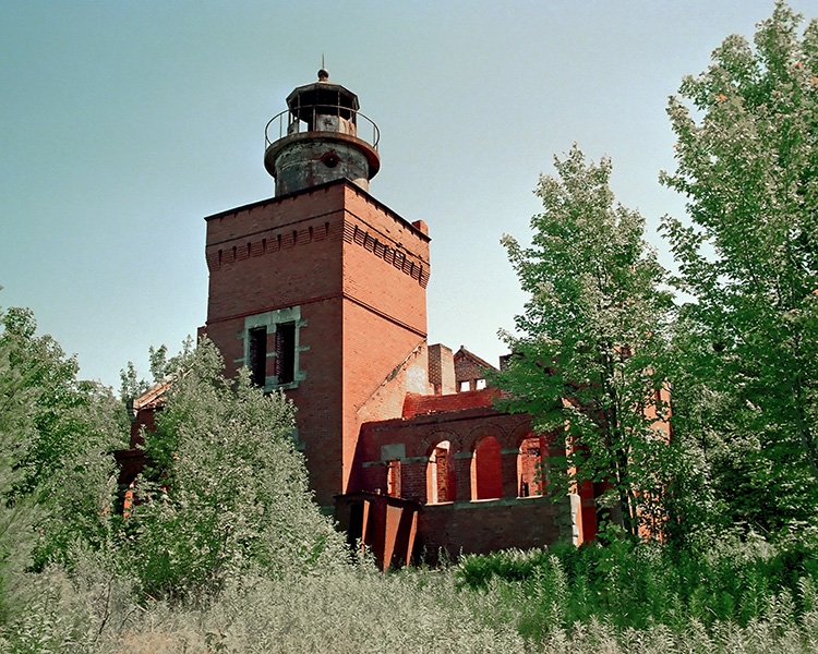 Fourteen Mile Point Lighthouse Ruins - Lake Superior