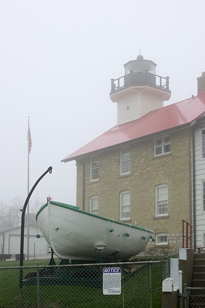 1860 Lightstation, foggy morning in early spring  - Port Washington, WI