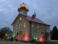 1860 Lightstation decorated for Christmas - Port Washington, WI