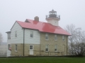 1860 Lightstation, foggy morning in early spring  - Port Washington, WI