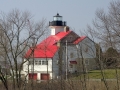1860 Lightstation, rear view, early spring  - Port Washington, WI