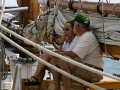 Relaxing aboard the SV Denis Sullivan