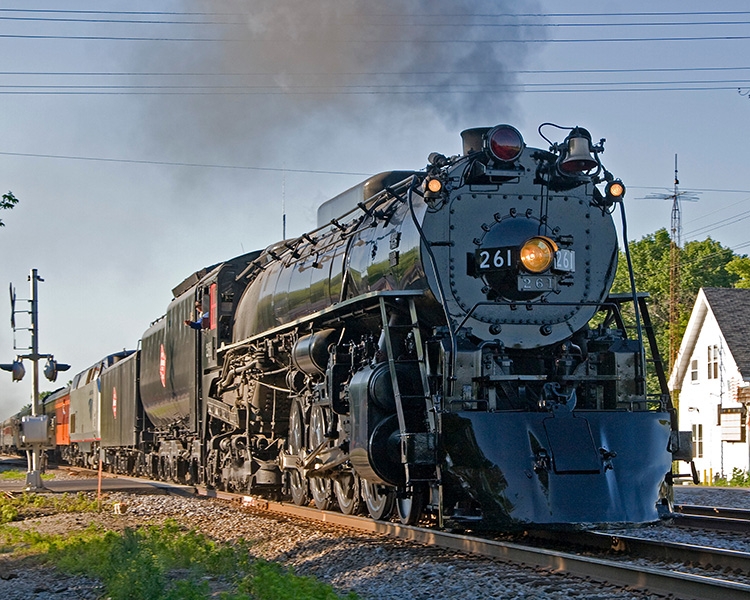 Milwaukee Road Steam Locomotive #261 - South of Milwaukee, Wisconsin