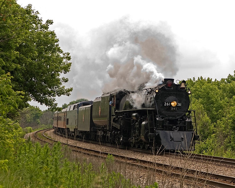 Milwaukee Road Steam Locomotive  #261 - Atsico, Wisconsin