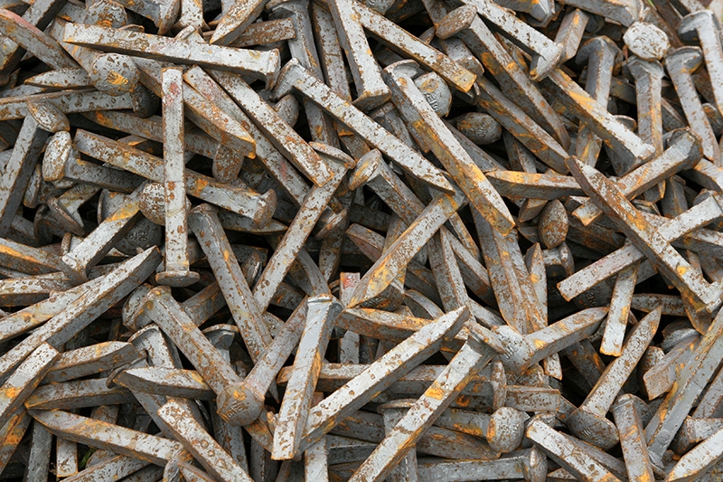 Railroad tie spikes - Reeseville, Wisconsin