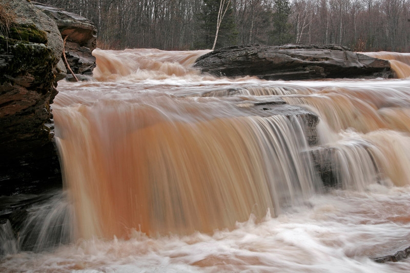 Bonanza (Greenwood) Falls - Big Iron River, Ontonagon County, Michigan