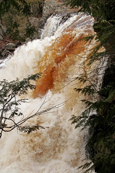 Peterson (Interstate) Falls, Montreal River, Iron County, Michigan
