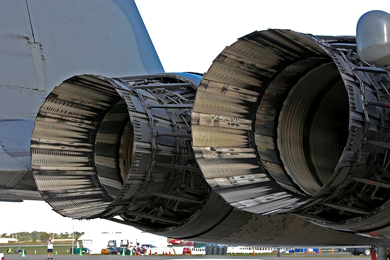 U.S. Air Force F-16C Jet Fighter Engine Exhausts