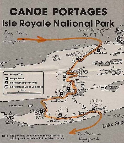 Canoe Trip Route Map