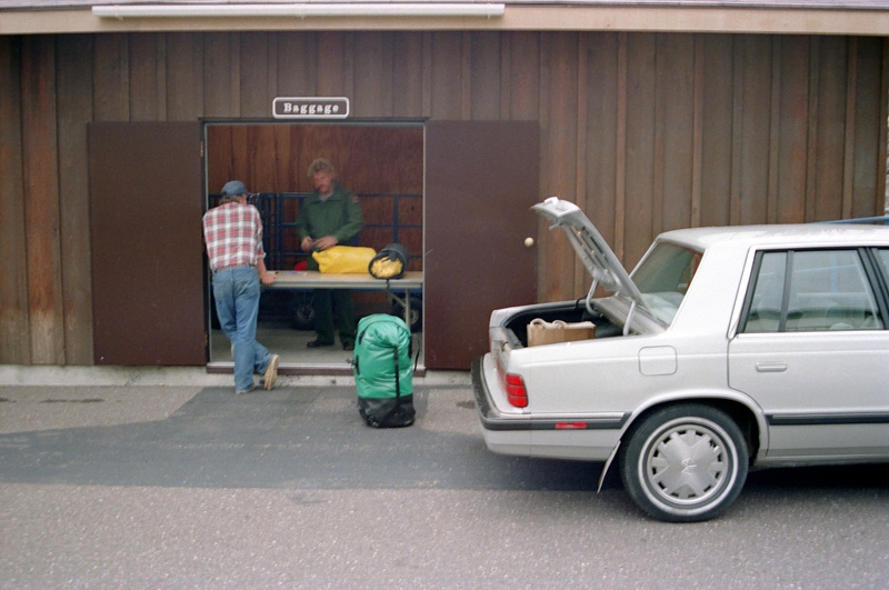 Checking in baggage for the Ranger III