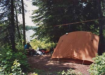 In Camp at Intermediate Lake