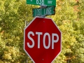 Entrance road sign near Lost Lake