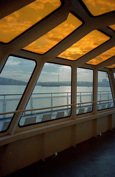 On the ferry