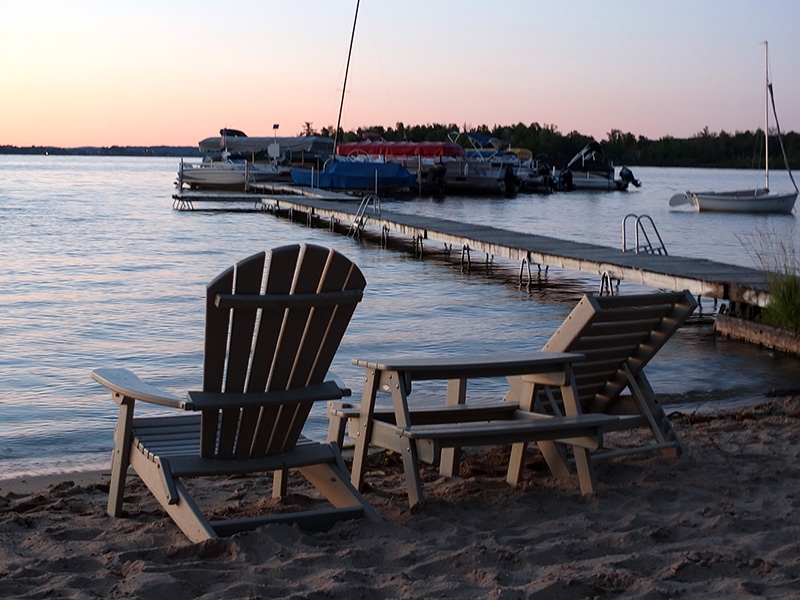 Sunset at Lake Leelenau Boat Club