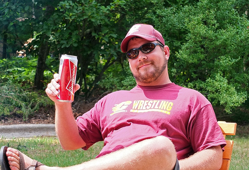 Scott Losey enjoying a brew
