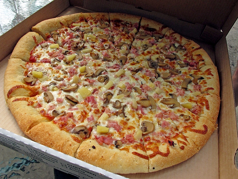 Pizza for lunch at the Red House