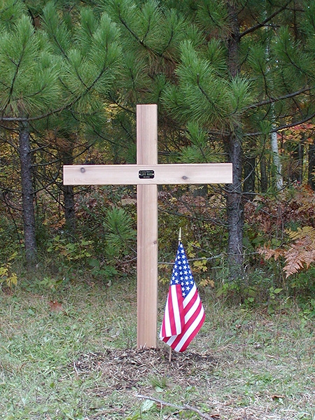 Dad's memorial cross