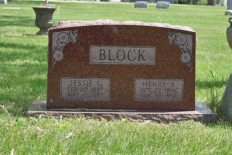 Grave site - Henry & Jessie Block